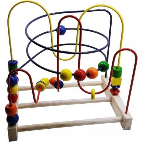 Wooden Educational Toy Maze Coordination Game Large 2 Different Size Option (23,5*33*31) (18*23*24)
