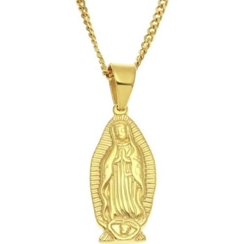 European and American Fashion Hip-Hop Mens Jewelry Jesus Pendant Virgin Mary Pendant Necklace