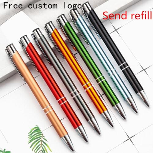 Metal pen press ballpoint pen custom ballpoint pen free laser engraved LOGO name