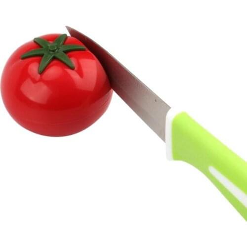 Multifunction Sharpener Tomato Shaped Sharpener Mini Portable Knife Sharpener Simple Storage Knife Sharpener Kitchen Tool