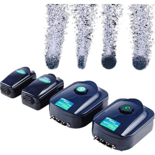 8W/12W Powerful Mini Air Compressor Silent Aquarium Air Pump Aerator Fish Tank Oxygen Pump Air Bubble Maker Pump