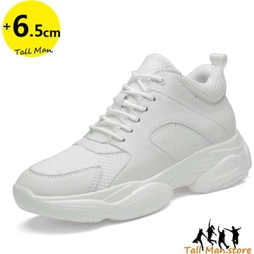 Elevator Shoes Men Sneakers Heightening Shoes Women Height Increase Shoes Insoles 6CM Man Tall Shoes