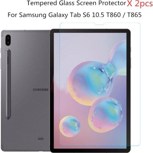 Newest 2pcs 0.3mm 9H Screen Protector For Samsung Galaxy Tab S6 10.5 T860 T865 SM-T860 SM-T865 Tempered Glass Protective Film
