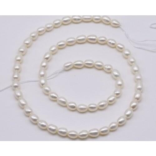 Charming Loose Pearl Beads,A Grade Teardrop Pearl Loose Beads,4.5-5mm White Rice Tiny Real Freshwater Pearl Jewellery