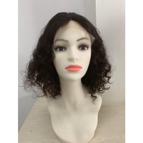 NEW LACE TOP European virgin hair unprocessed curly kosher wig Best Sheitels wigs free shipping