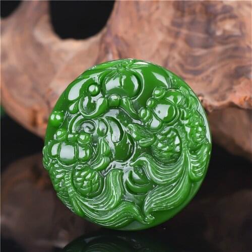 Natural Green Jade Goldfish Pendant Necklace Chinese Hand-carved Charm Jadeite Jewelry Fashion Amulet Gifts for Women Men