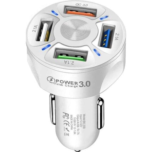 Qc3.0 Fast Charge Car Charger 3.1A One with Four QC 3.0 Car Phone Charger 4USB Car Charger