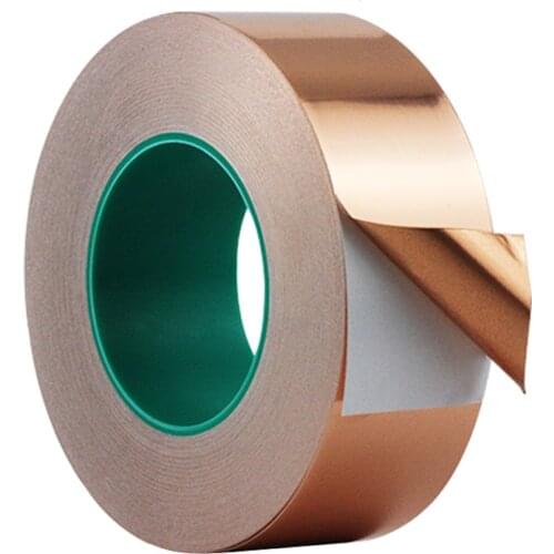 Self-adhesive TSCAFT Copper Foil Tape Electric Conductivity 5 10 12 15 /20 25 30 35 40 45 50 60mm x 50m 0.065mm Thick