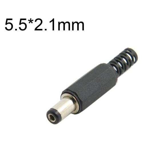DC Power Male plug Connector 5.5 * 2.1 mm 5.5mm x 2.1mm Adapter Plastic Yellow Head Soldering Type