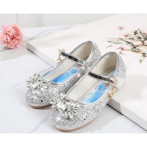 Disney Frozen Crystal Shoes For Baby Girls Childrens Dance non slip Princess Shoes Cartoon Elsa Shoes Girls Sandals