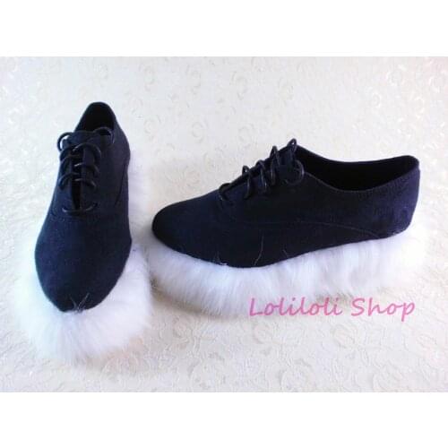 Princess sweet lolita shoes Lolilloliyoyo antaina big shoes Plush Blue Suede lacing custom bottom round shoes custom an4174