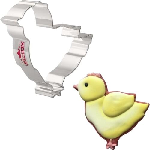 KENIAO Chick Cookie Cutter For Easter Party - 8.8 x 7.3 cm - Biscuit / Fondant / Pastry / Sandwich Cutter - Stainless Steel