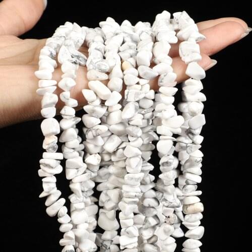 Irregular Freeform Natural White Turquoise Bead Chip Loose Gravel Bead For Jewelry Making DIY Necklace Bracelet Supplies 3-5-8MM