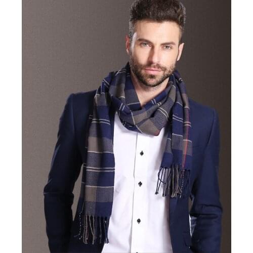 New Europe Fashion Shawl Scarves Men Winter Warm Tartan Scarf Business Sjaal Plaid Cotton Wraps Bufanda Foulard szaliki i chusty