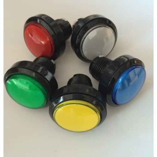 1PCS Round Head SPDT Momentary 5 Pin Soldering Arcade Game Machine Button Switch