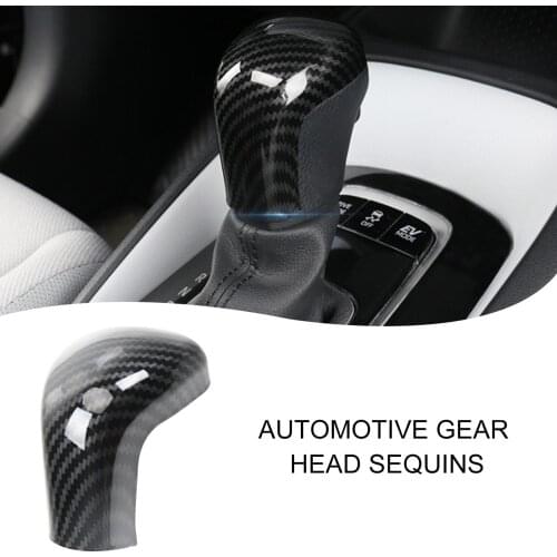 1 Pc Carbon Fiber Style Auto Gear Shift Knob Cover Trim For Toyota Camry 2018-2020 Avalon Corolla Hatchback 2019 2020