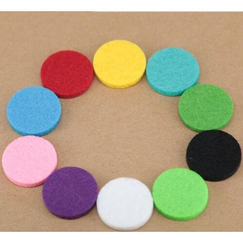 100pcs Colorful 22mm Round Essential Oils Diffuser Locket Pads Perfume Aroma Locket Replacement Pads for 30mm Diffuser locket