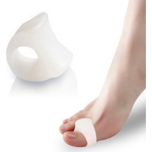 2Pcs Toe Straightener Comfortable Multi-sizes Silicone Bunion Relief Gel Toe Separator for Elder