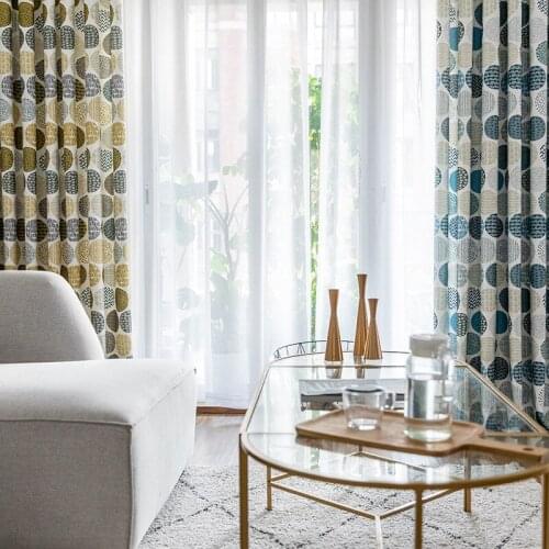 2021 New Modern Minimalist New Twill Printed Fabric Curtain Fabric Curtains for Living Dining Room Bedroom