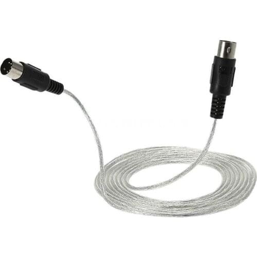 3M/10ft MIDI Extension Cable Music Editing Line Double 5 Pin Cable Male To Male 5 Pin Plug Connector Synthesizer Music Accessory
