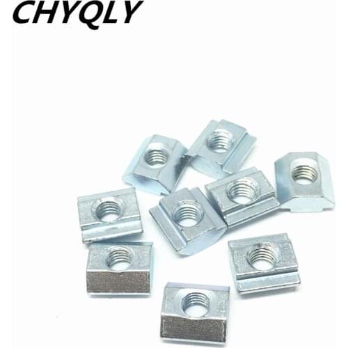 500pcs/lot 20-M5 T Sliding Block Square Nuts for 2020 Aluminum Profile Slot Zinc Coated Plate Aluminum connector Accessories