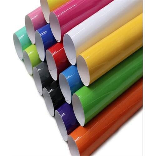 60cm High Quality Bright Glossy Vinyl Car Decal Wrap Sticker Black White Gloss Film Wrap Foil For HOOD Roof Motorcycle Scooter