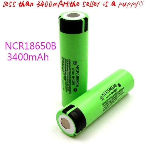 3400mah 3.7v Battery Rechargeable Ncr18650b Battery 18650 Rechargeable Lithium Battery Suitable for Flashlight Battery (No PCB)