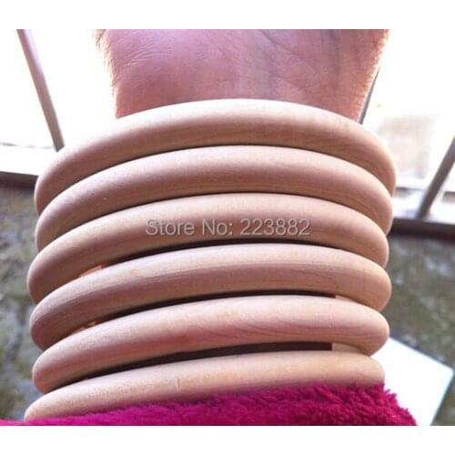 Free Shipping!! Mens size 72mm Inner Diameter Natural Wooden Bangle