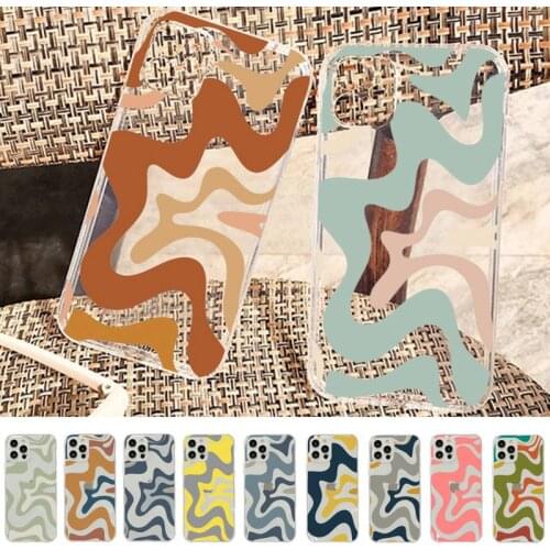 Liquid Swirl Abstract Pattern in Beige and Sage Green Phone Case for iPhone 11 12 pro XS MAX 8 7 6 6S Plus X 5S SE 2020 XR case