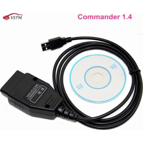 Super VAG K+CAN Commander 1.4 with FTDI FT232RL PIC18F258 Chip OBD2 Diagnostic-tool Interface Cable for VW / AUDI / SKODA / SEAT