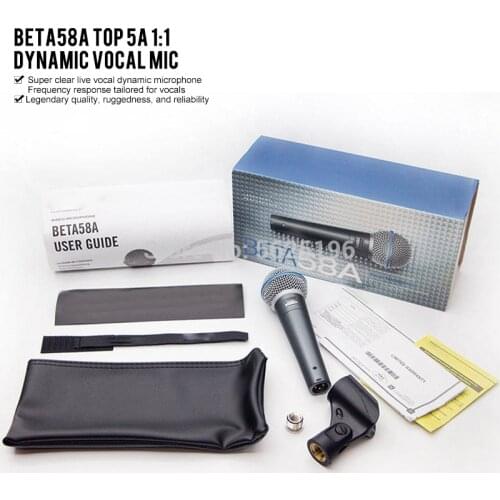 Top quality grade A beta 58a dynamic vocal microphone karaoke Mike microfone for 58 58A shure Beta58