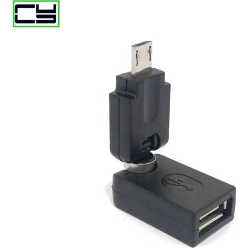 Flexible Swivel Twist Angle 360 Degree Rotating USB 2.0 A Female to Micro Male Adapter/OTG Connector