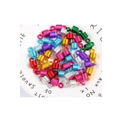 Hot-selling 2000pcs/lot Dreadlocks Multi Dirty Braid Buckle Hair Extension Ring Color Spring Circle Hair Braid Cuff HA469