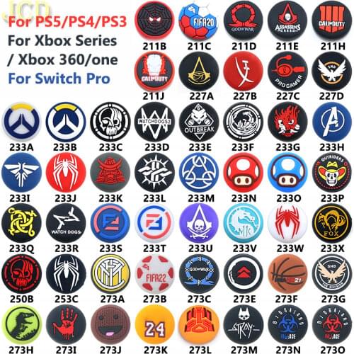 JCD 50models Non-slip Silicone Analog Joystick Thumbstick Thumb Stick Grip Caps Cases For PS5 PS3 PS4 Xbox 360 One Controller