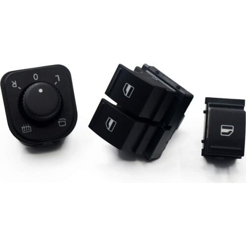 3Set Windows Side Mirror Switch Button 1K0 959 565J 1K3 959 857A 1F0 959 855 For Volkswagen VW EOS Golf 5 6 GTI Passat CC Tiguan