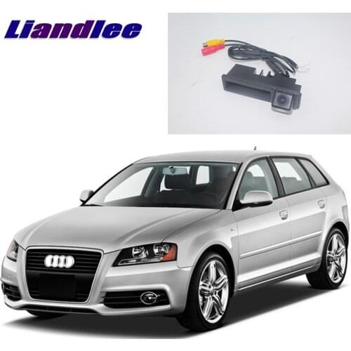LiandLee Car Trunk Handle Rear View Reversing Parking Camera For Audi A3 Hatchback 8P 8V MQB 2003~2018