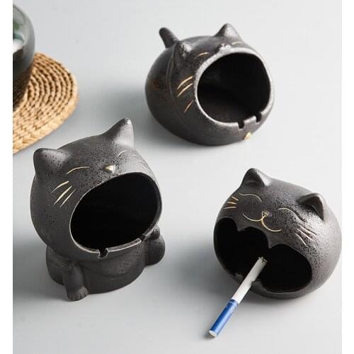 Fashion ceramic animal ashtray creative furnishings Nordic office tea table anti-flying ash ashtray furnishings