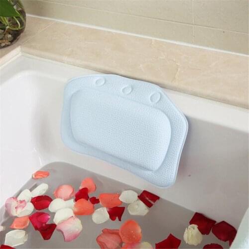 30Soft Bathtub Pillow Headrest Waterproof PVC Bath Pillows Cushion Head Neck Rest Pillows With Suction Cups Bathroom Accessories