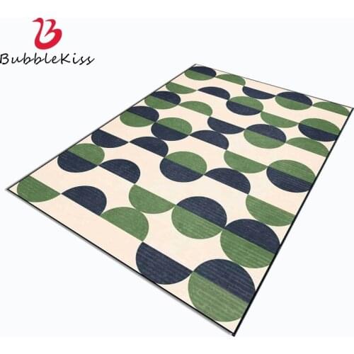 Bubble Kiss Nordic Style Customized Carpet In The Living Room Blue Green Circle Pattern Non-Slip Bedroom Rug Home Decor Mats