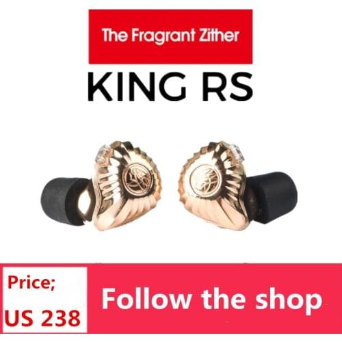 TFZ KING RS In Ear Earphone HiFi Headset Gold Diaphragm Driver Unit Electrolytic Copper CNC Shell 2PIN Cable