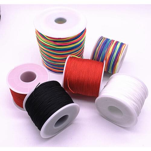 New 0.4--1.5mm 10Meters/lot Nylon Cord Thread Chinese Knot Macrame Cord Bracelet Braided String DIY Tassels Beading Thread