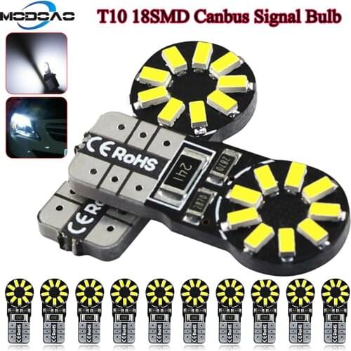 New 10Pcs T10 Turn Signal Light Led Car Light Bulbs 6000K Clearance Break Lights Dashboard Reading Door Lighting Bulb DC12v