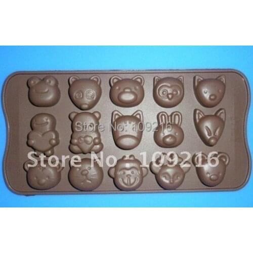 Wholesale!!!Food Grade Silicone Cake Mold/Chocolate Mold/Muffin Cupcake Pan Animals (NO.6) DIY Mold
