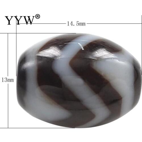 Oval Tiger Teeth Two Tone Natural Tibetan Agata Dzi Beads Jewelry Accessories Diy Making Loose Real Stone Ji Beads Approx 2mm