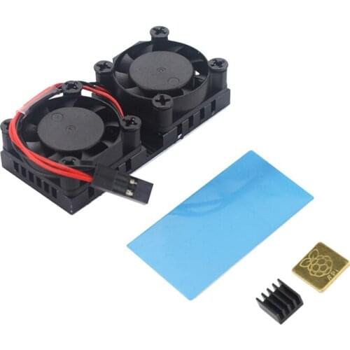 Raspberry Pi Dual Fan With Heat Sink Ultimate Double Cooling Fans Cooler For Raspberry Pi 3 Model B+ Plus Or 3B