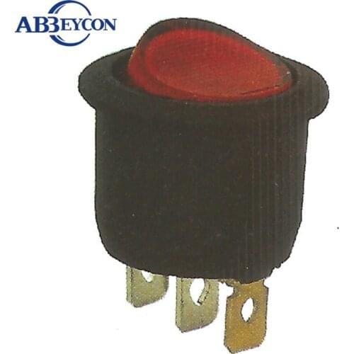RS246 mini round rocker switch 10A with illumination on-off function rocker switch t125 5e4