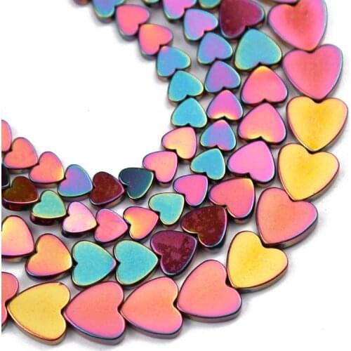 Heart Shape Rose Red Hematite Natural Stone Loose Spacer Beads For Jewelry Making Diy Bracelets Accessories Findings 6/8/10mm