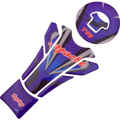 Blue Combo TVS Apache Customize Vinyl Tank Pad & Fuel Cap Sticker