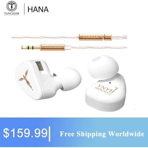 TANCHJIM HANA HiFi Audio Dynamic Driver In-ear Earphone with 2 Pin 0.78mm Detachable Cable Oxygen