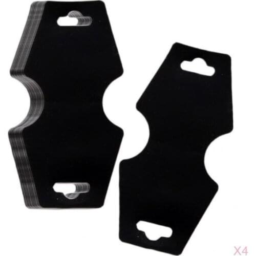 Pack of 400 pcs Fold Over Paper Hair Bands Hair Ties Necklace Earrings Display Hanging Cards for Jewelry Accessory Display